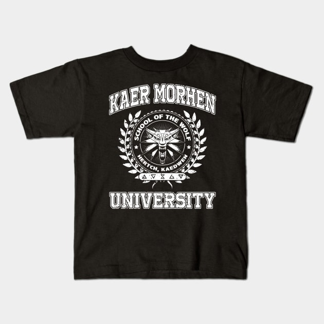 Kaer Morhen University Kids T-Shirt by Designwolf